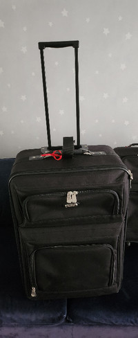 2 set black luggage