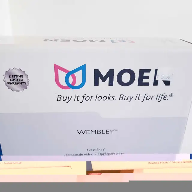 MOEN NEW IN BOX WEMBLEY Glass Shelf  in Home Décor & Accents in Ottawa - Image 4