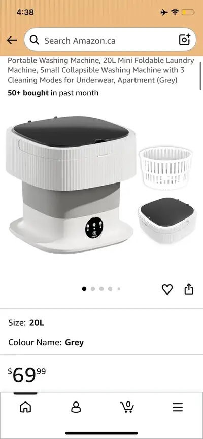 Portable 20L Mini Foldable Washing Machine, View more