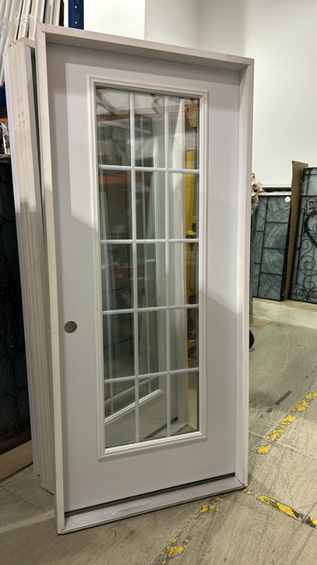Warehouse Sale! Prehung Single Steel Door with Glass in Stock in Windows, Doors & Trim in Oakville / Halton Region - Image 2