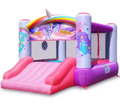 ULN - Used for one day. See photos Flying Unicorn Theme Bouncy Castle, Durable Sewn and Extra Thick...