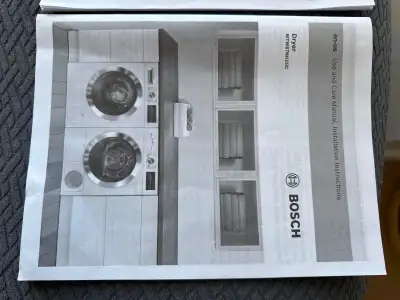 Bosch barely used washer and heat pump dryer, View more