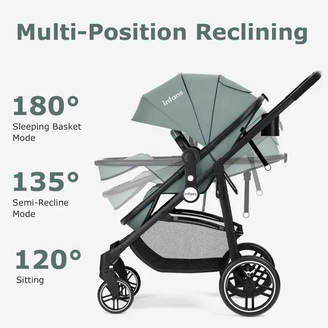 Infant Stroller and Reversible Bassinet Pram in Strollers, Carriers & Car Seats in Ottawa - Image 4