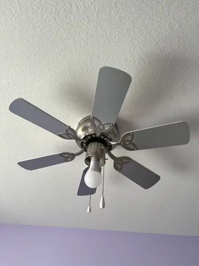 Ceiling fan with a lamp fixture, View more