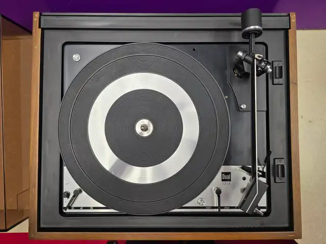 Wooden Base Dual 1215 3-Speed Idler-Drive Turntable for Sale. | Stereo ...