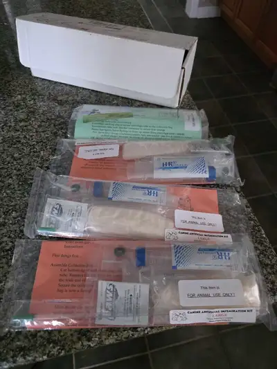 BNIB : Canine (dog) artificial insemination kit, by "Canine Breeding Innovations". TERMS OF SALE ===...