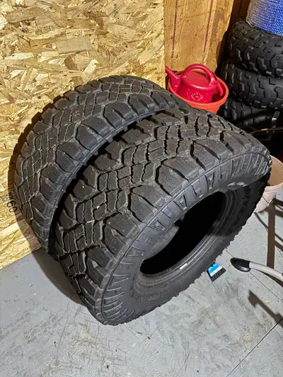 One is like new the other is about 70% tread left. 315/70R17 or 35x12.50