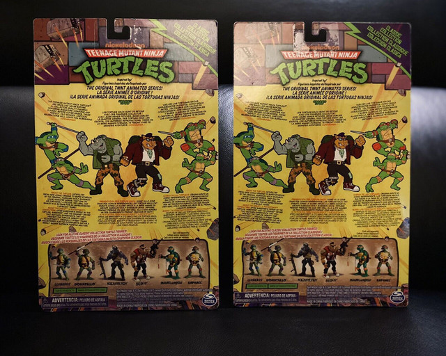 2 TMNT Ninja turtles Rocksteady + Bebop classics figures 7" in Toys & Games in Edmonton - Image 3