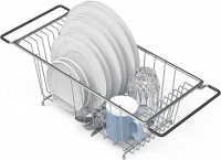 NEW SimpleHouseware Over Sink Counter Top Dish Drainer Drying Ra