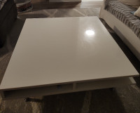 Ikea white lacquered table