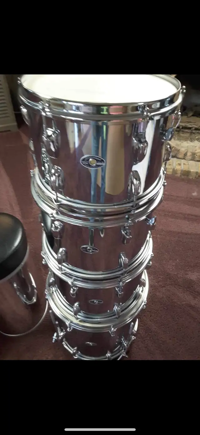 Slingerland Chrome 3 ply kit Neil Peart 1973 64728172567681123