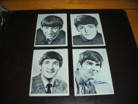 Lot de 4 cartes des Beatles