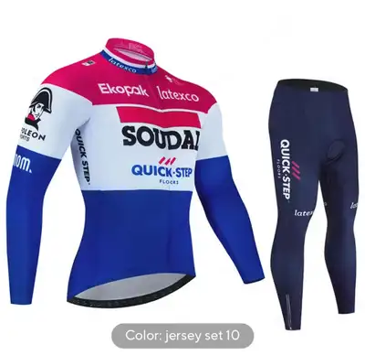 COLD WEATHER CYCLING JERSEY & PANTS SET UPGRADE 19D GEL PADDING, View more