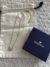 Swarovski Swan Necklace Rose-gold $50