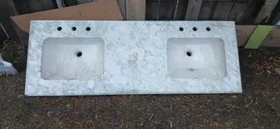 Marble his her sink, View more