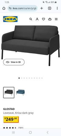 Selling the sofa ( ikea loveseat knisa dark gray )