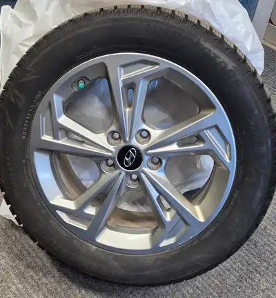 Bridgestone Blizzak WS90 winter tires, 215/55R17, on Alloy rims with TPMS sensors. Great condition,...
