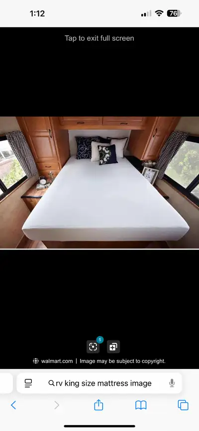 King size RV mattress.  Excellent condition rarely used. Free…., View more