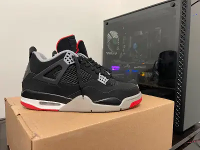 Up for sale is a pair of Air Jordan 4 Bred 2019 size 10.5. Comes with original box and RECEIPT. 100%...