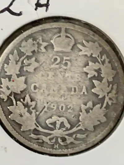 1902  25 Cent Coin , View more