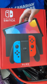 Nintendo Switch OLED (Red/Blue Neon) Brand new w/receipt*