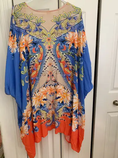 JOHNNY WAS Kahlo Floral Print Kimono Coverup Size Large, View more