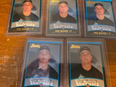 Erik Bedard lot of 5 2001 Bowman Draft Picks - Ottawa Native, View more