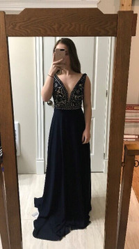 Navy Blue Prom Dress