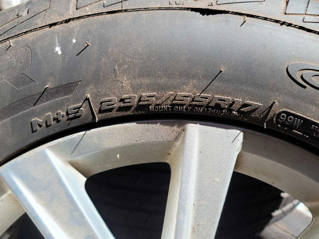 235/55/17 tires on 17" Volkswagen rims in Tires & Rims in Muskoka - Image 2