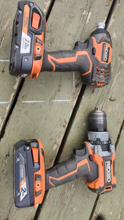 Ridgid brushless drill 18v and driver package, View more
