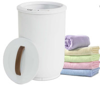 Luxury Bucket Style Towel Warmers for Bathroom - Wood Handle NEW