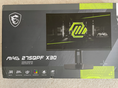 A brand-new in-box 27 inch MSI gaming monitor that supports 1440p @ 300 Hz. Great for competitive eS...