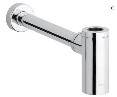 Kohler K-9033-CP Contemporary Round Bottle Trap, Polished Chrome, View more