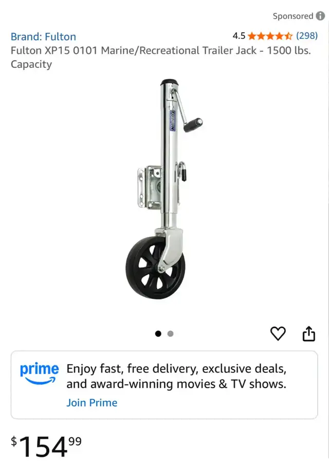 Fulton Trailer Tongue Jack With Wheel in Other in Hamilton - Image 3