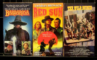 Vintage Western VHS x3 (Barbarosa, Red Sun &The Wild Bunch) RARE
