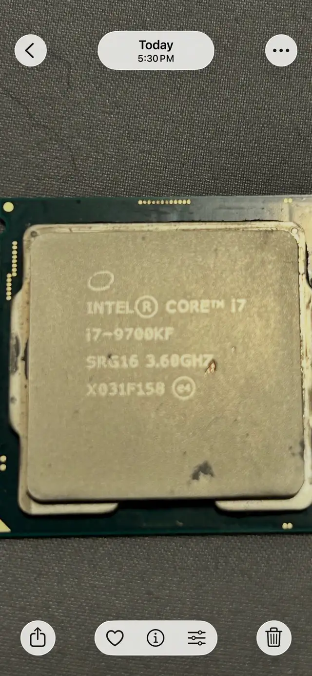 intel core i7 cpu (processor).