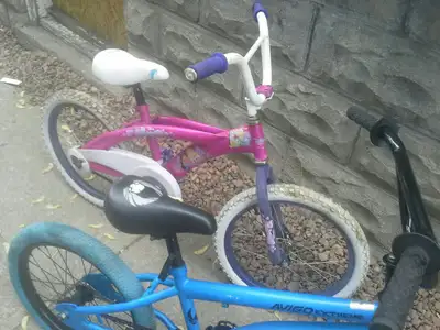 a pair of good condition kids bikes, View more