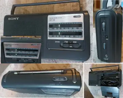 Sony 2 Band Radio Weather Band. Uses 4 AA Batteries/AC. Used 1 T, View more