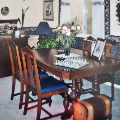 Antique Dining Table and Chairs, View more