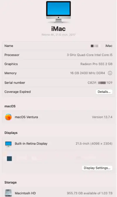 Excellent condition, high spec 2017 iMac. OBO but please no trades or low ballers. With power cord a...