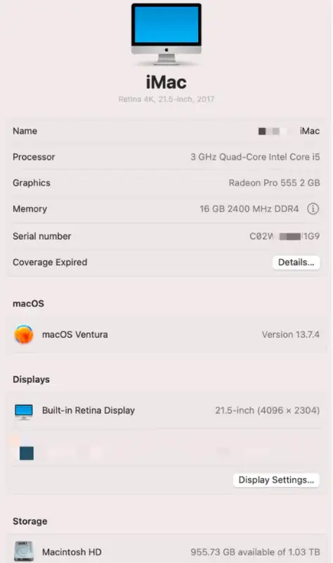 iMac 4K 21.5 inch 2017 16G 1TB in Desktop Computers in Edmonton - Image 2