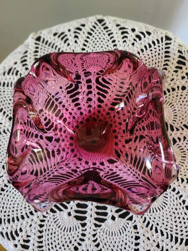 Genuine Venetian Cranberry Glass Bowl in Arts & Collectibles in Dartmouth