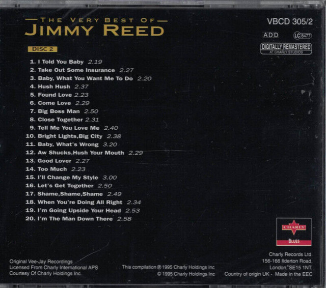 JIMMY REED CD, NEW in CDs, DVDs & Blu-ray in Kitchener / Waterloo - Image 2