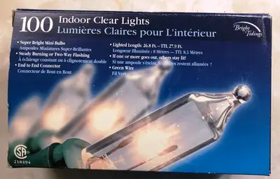 100 indoor clear lights, View more