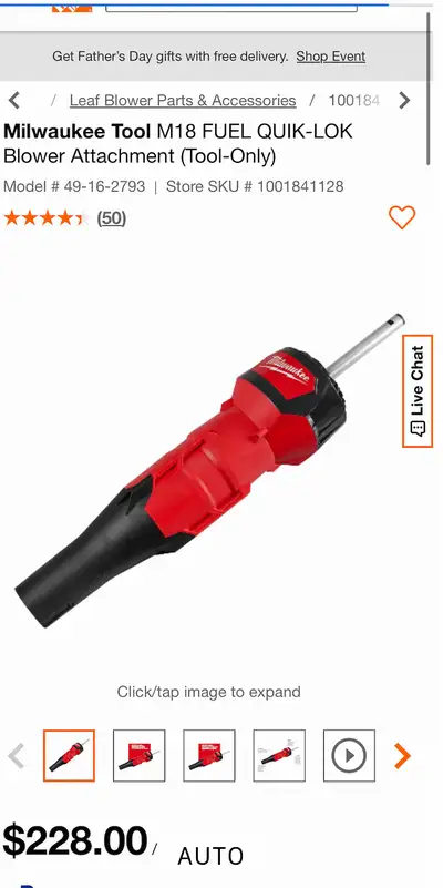Milwaukee blower attachment , View more