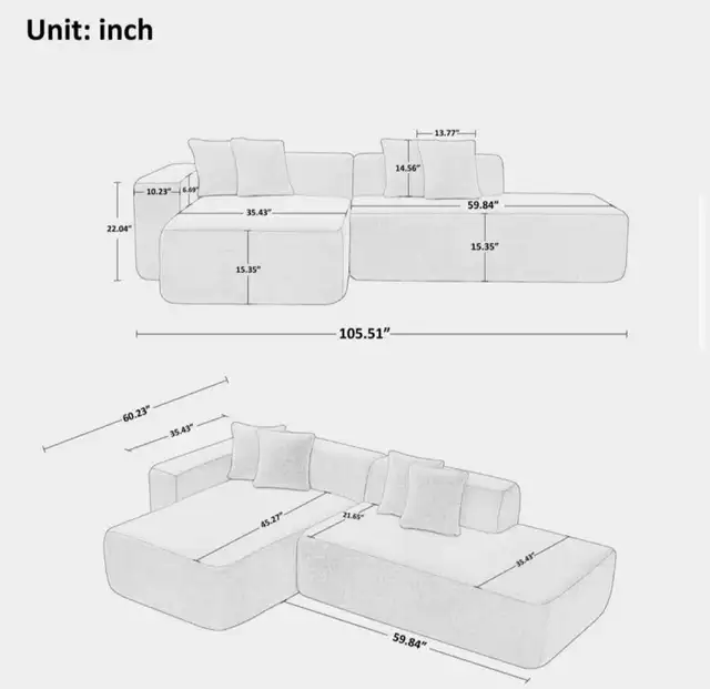 Modular Sectional Couch in Couches & Futons in Kingston - Image 6