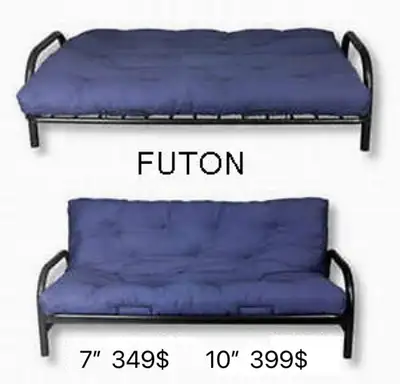 Futon/sofa/canapé/lit en liquidation, View more