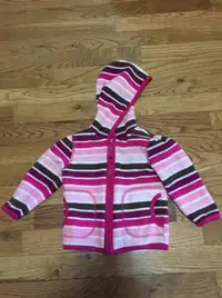 Striped fleece hoodie