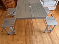 Table de pique-nique portative en aluminium