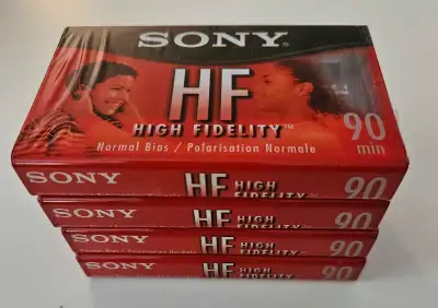 I have for sale 4 Sony HF 90 min cassette tape that are brand new sealed. All 4 are in good conditio...